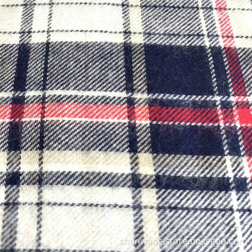 Rayon Brushed Fleece Yarn Dyed Winter Shirt Fabric